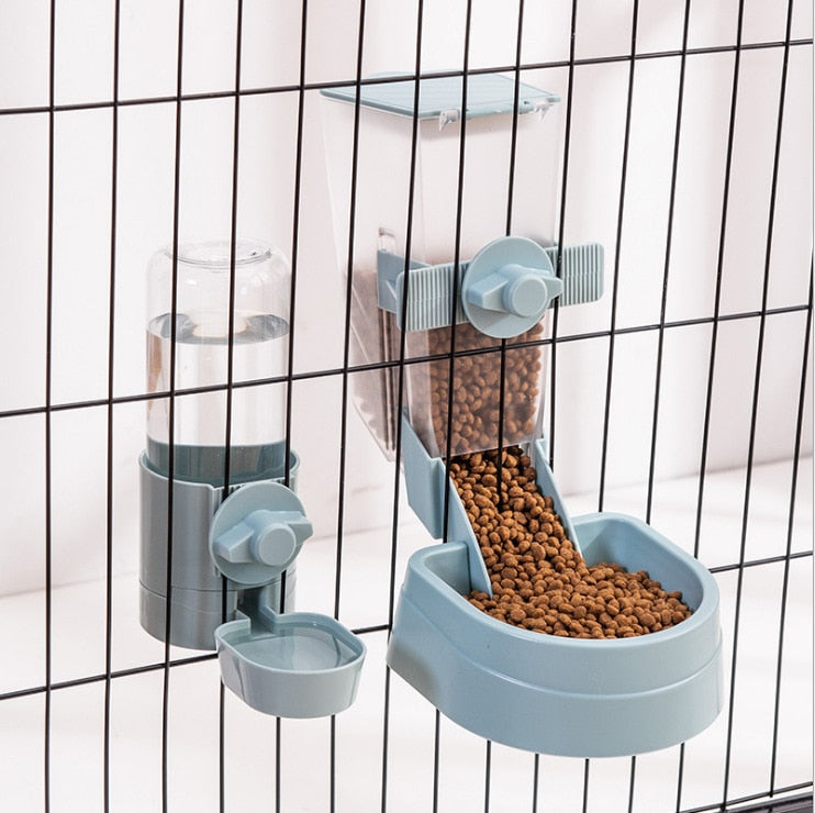 Automatic Pet Bowls Cage Hanging Feeder