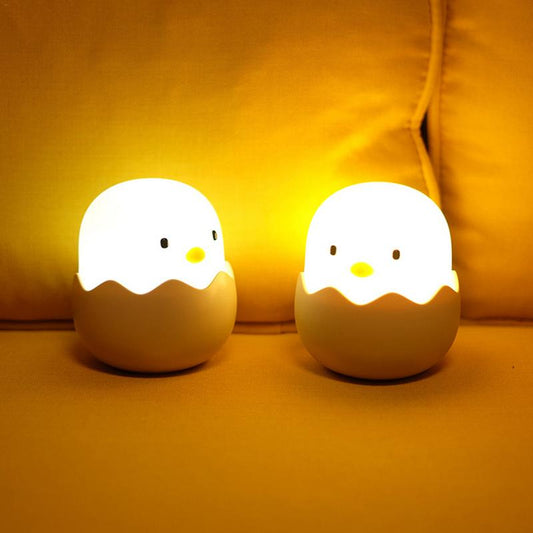 Silicone Chicken Egg Touch Sensor LED Night Light - Great for Kids rooms -  USB Charge - Night Lamp