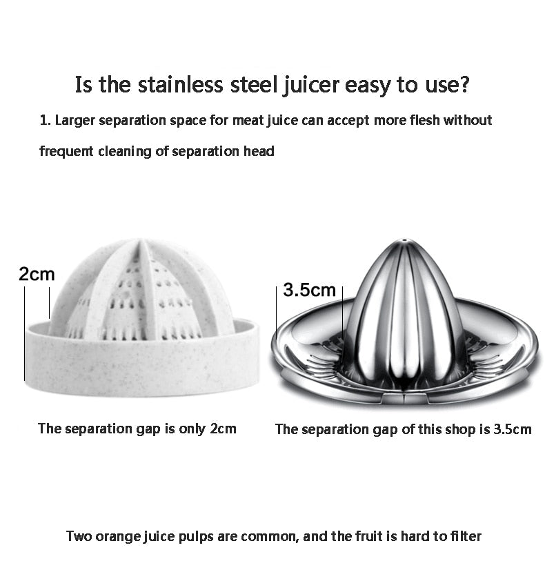 Manual Fruit Juicer 304 Stainless Steel Kitchen Tool