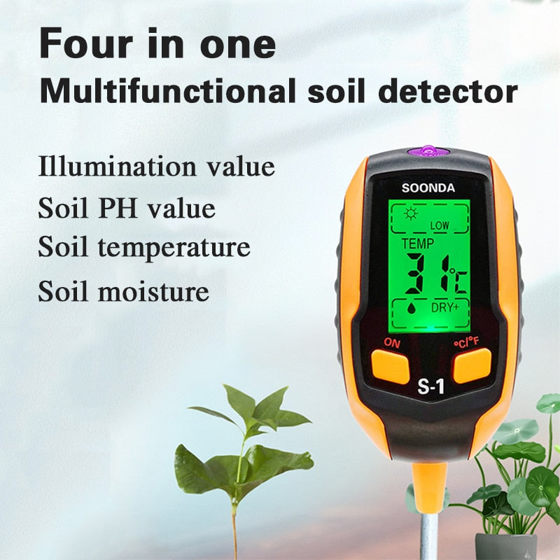 Digital 5 In 1 PH Soil Tester Moisture Acidity Tester