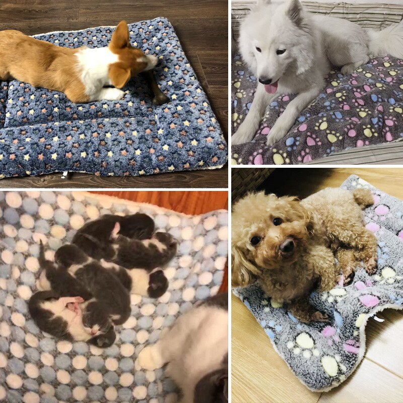 Soft Flannel Thickened Pet Soft Fleece Pad /Blanket Bed Mat