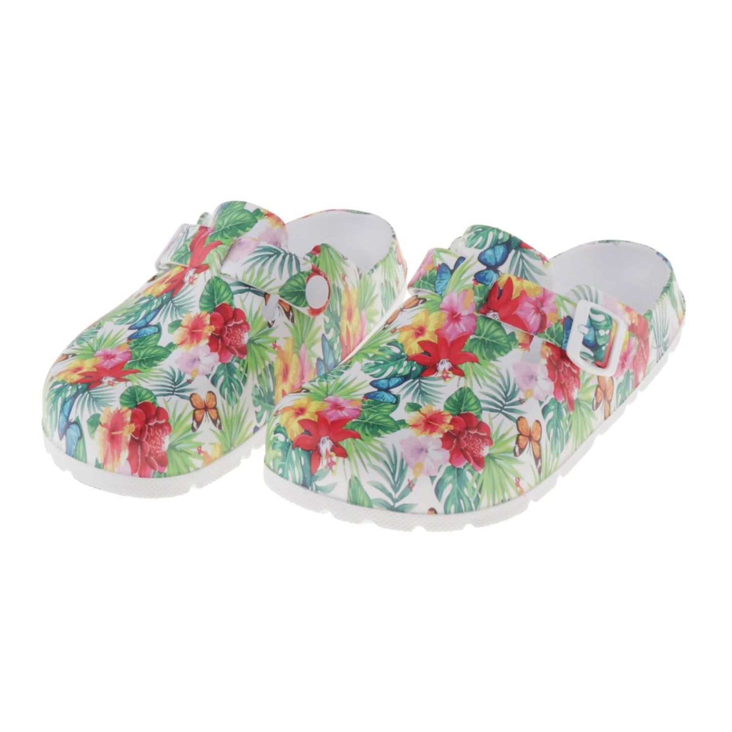 Summer Women Clogs EVA Non-slip Nurse Shoes Flat-soled Operating Shoes Casual Slippers Garden Beach Shoes Patterned Sandals