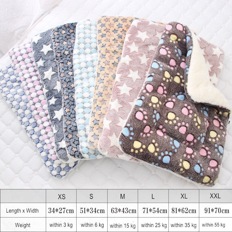 Soft Flannel Thickened Pet Soft Fleece Pad /Blanket Bed Mat