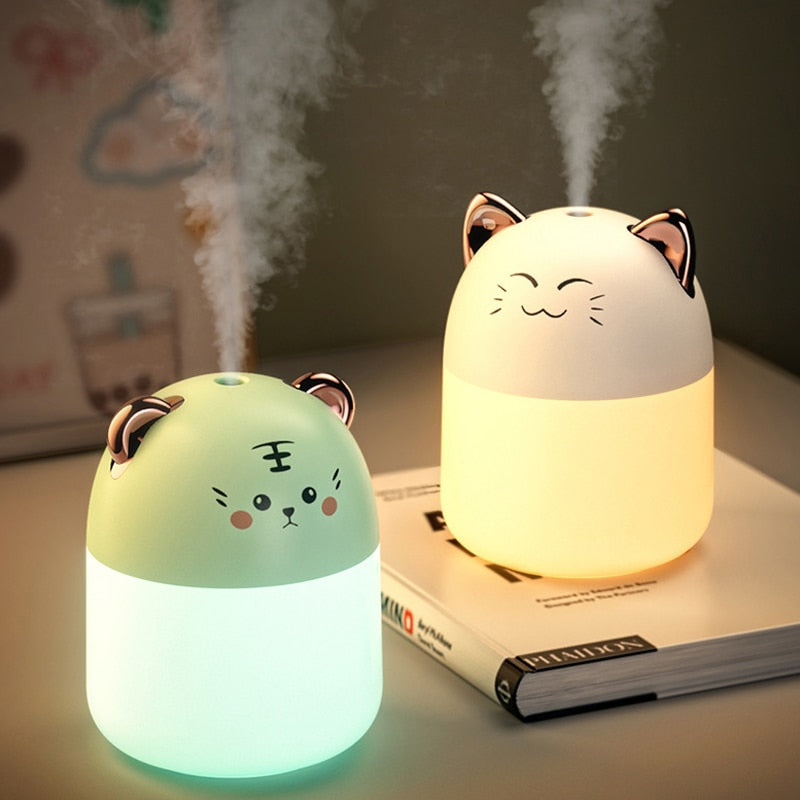 Desktop Humidifier With Colorful Atmosphere Light - Cool Mist