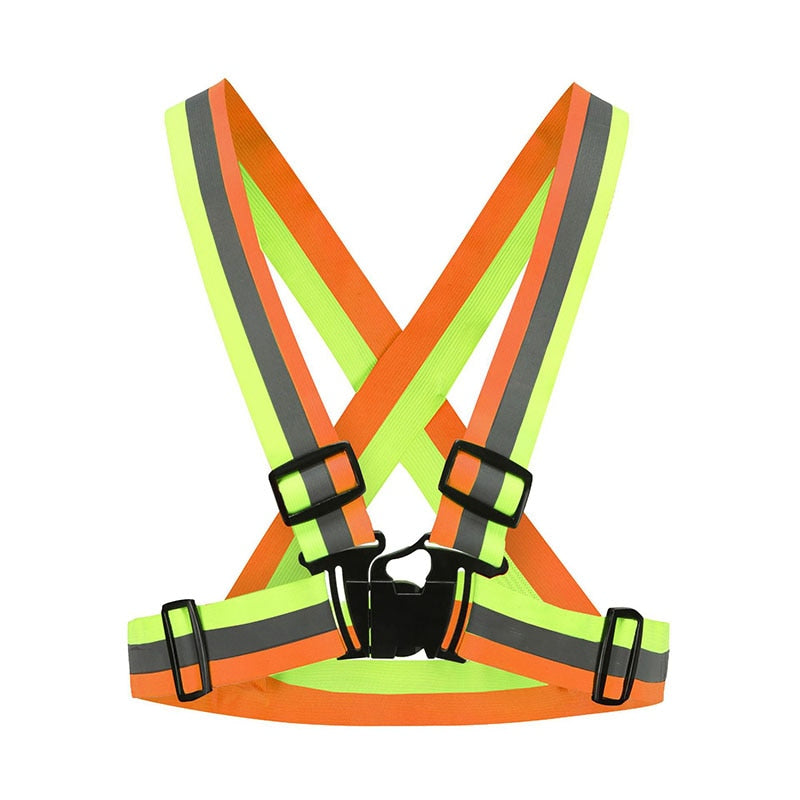 Reflective Vest High Visibility Adjustable Safety Vests - Elastic Strip