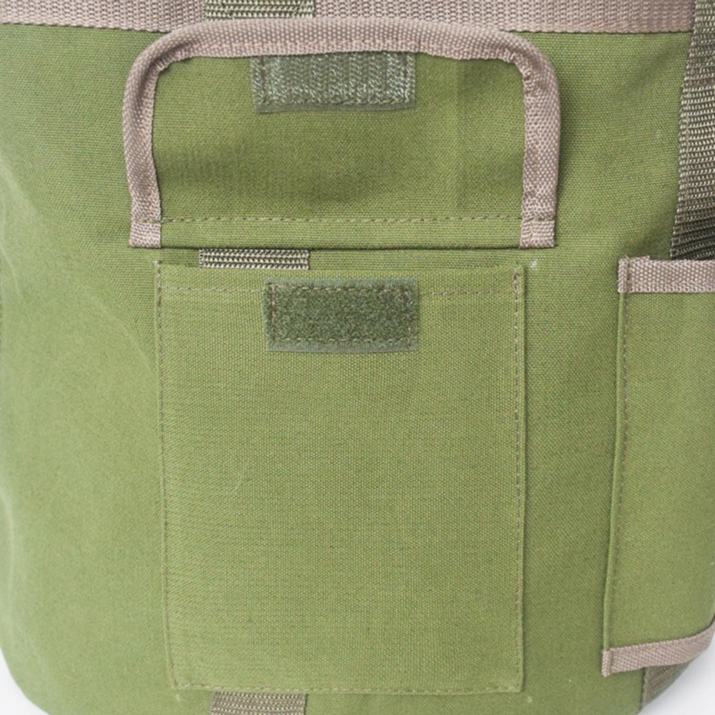 Green Canvas Portable Rainproof Canvas Garden Tool Bucket Tote