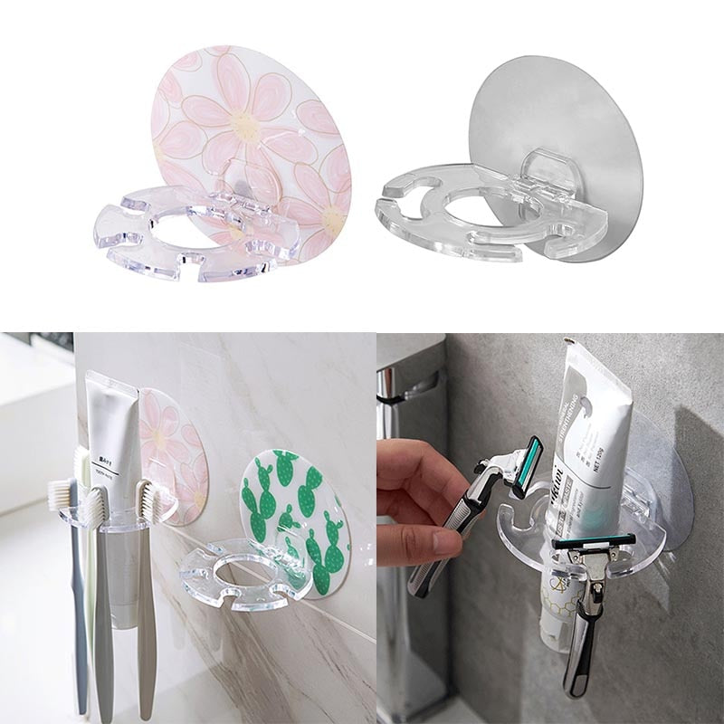 Self-adhesive Wall Mount Toothbrush Organizer