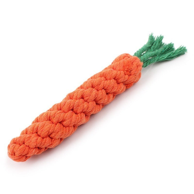 1PC 22cm-Toy Carrot Shape Rope Puppy Chew Toys