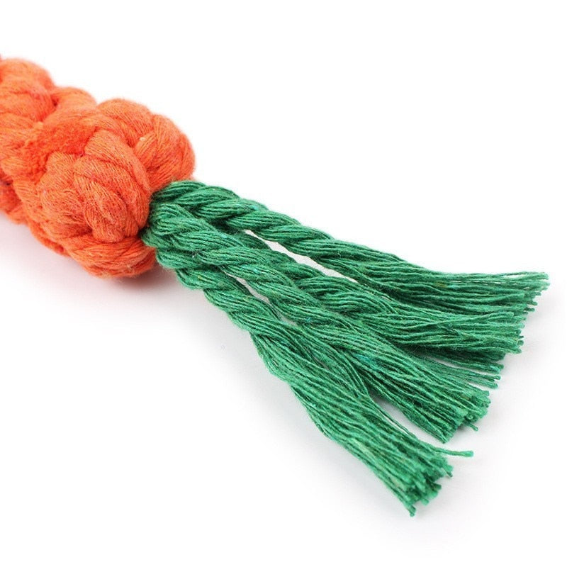 1PC 22cm-Toy Carrot Shape Rope Puppy Chew Toys