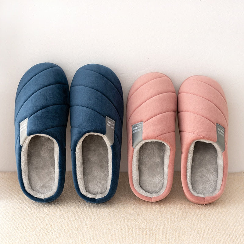 Lovers Indoor Slippers Warm Plush Soft Bottom Women & Men