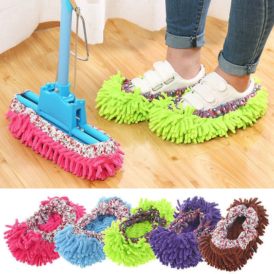 Multifunction Floor Dust Cleaning Slippers Shoes - Lazy Mopping Shoes