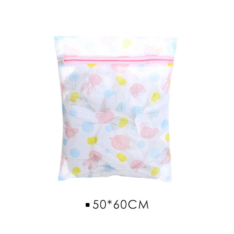 6 Size Zippered Foldable Nylon Laundry Bag