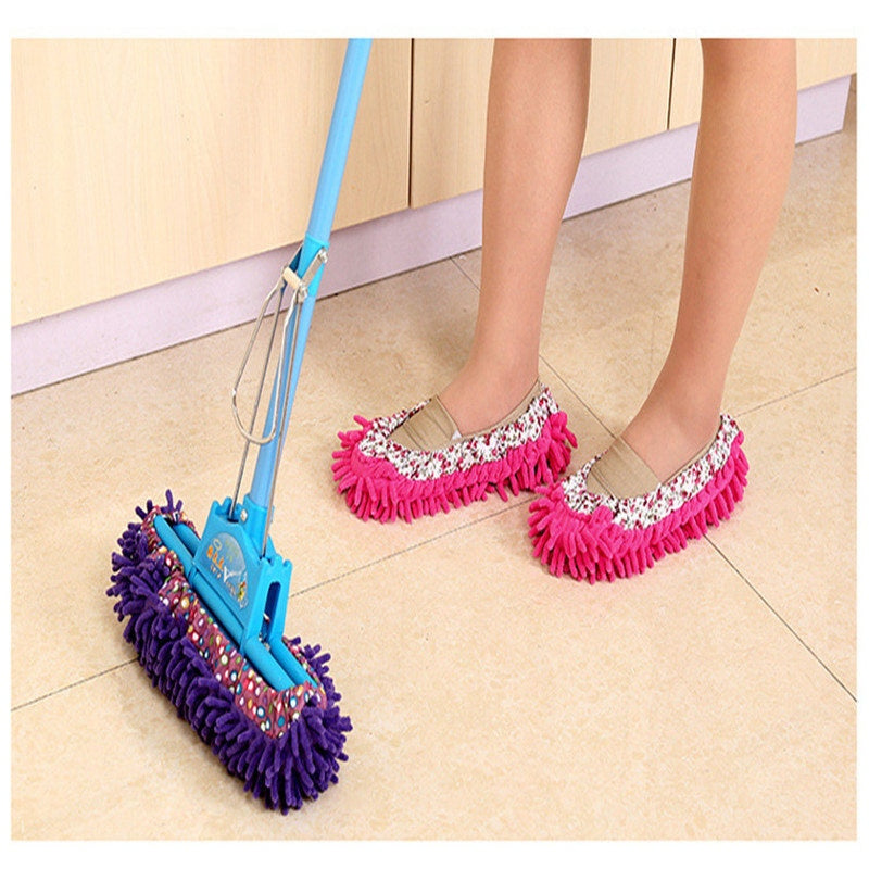 Multifunction Floor Dust Cleaning Slippers Shoes - Lazy Mopping Shoes