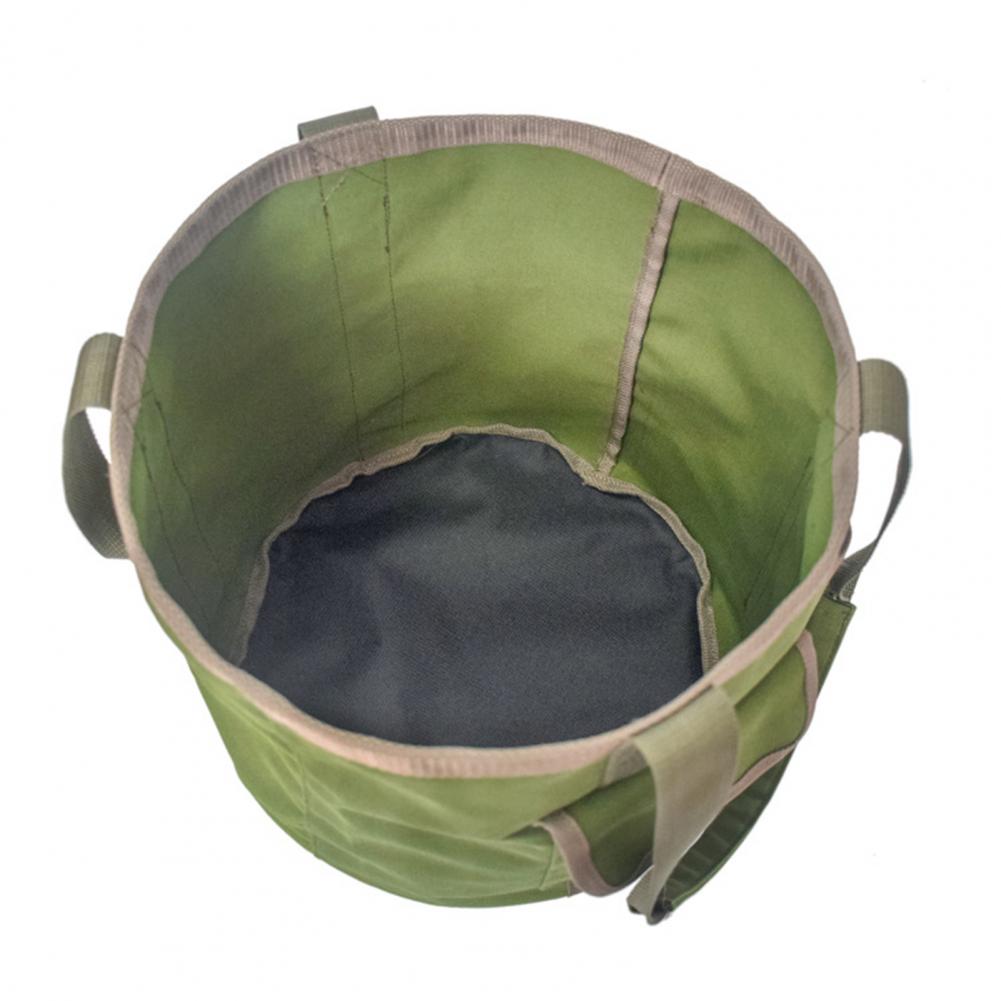 Green Canvas Portable Rainproof Canvas Garden Tool Bucket Tote