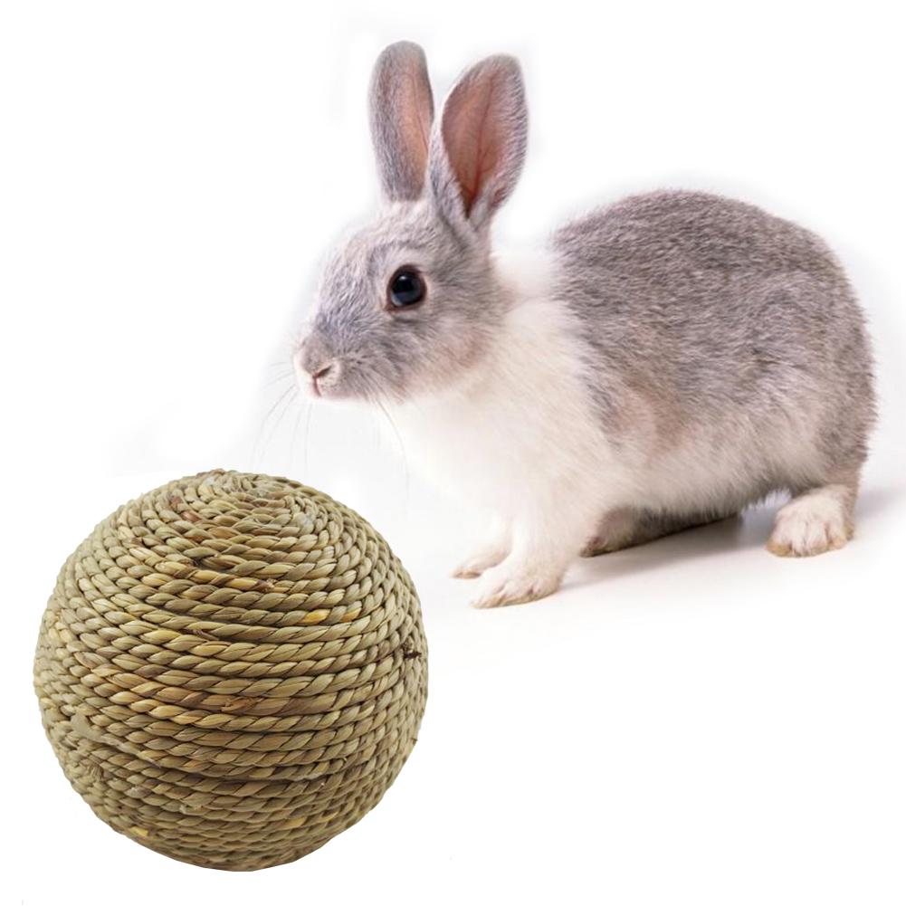 Rabbit Pet Teeth Grinding Toys Hamster Tree Branch Grass Ball Natural Small Animal Chew Toy Rabbits Bird Parrot Play Rattan Ball