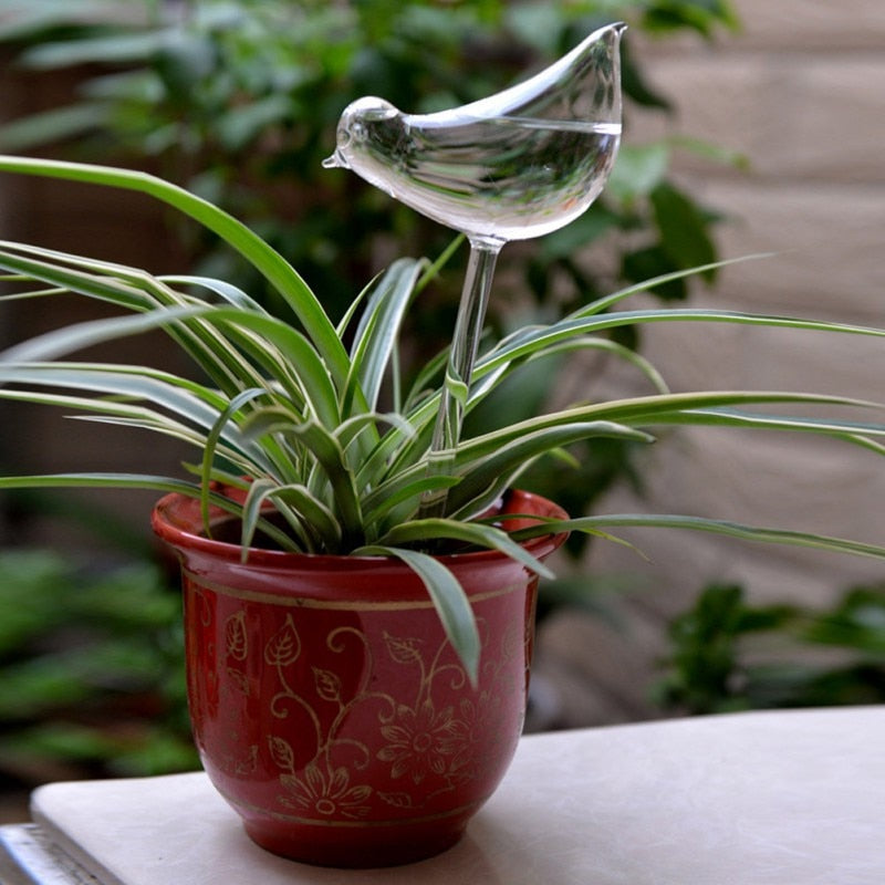 Glass Plant Flowers Water Feeder Automatic Self Watering Devices Cartoon Indoor Lawn Sprinkler Home Garden Pot Watering Tools