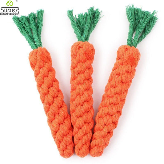 1PC 22cm-Toy Carrot Shape Rope Puppy Chew Toys