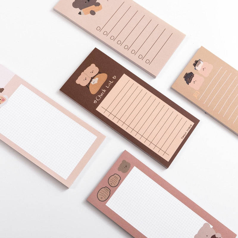 50 Sheets Bear Memo Pad