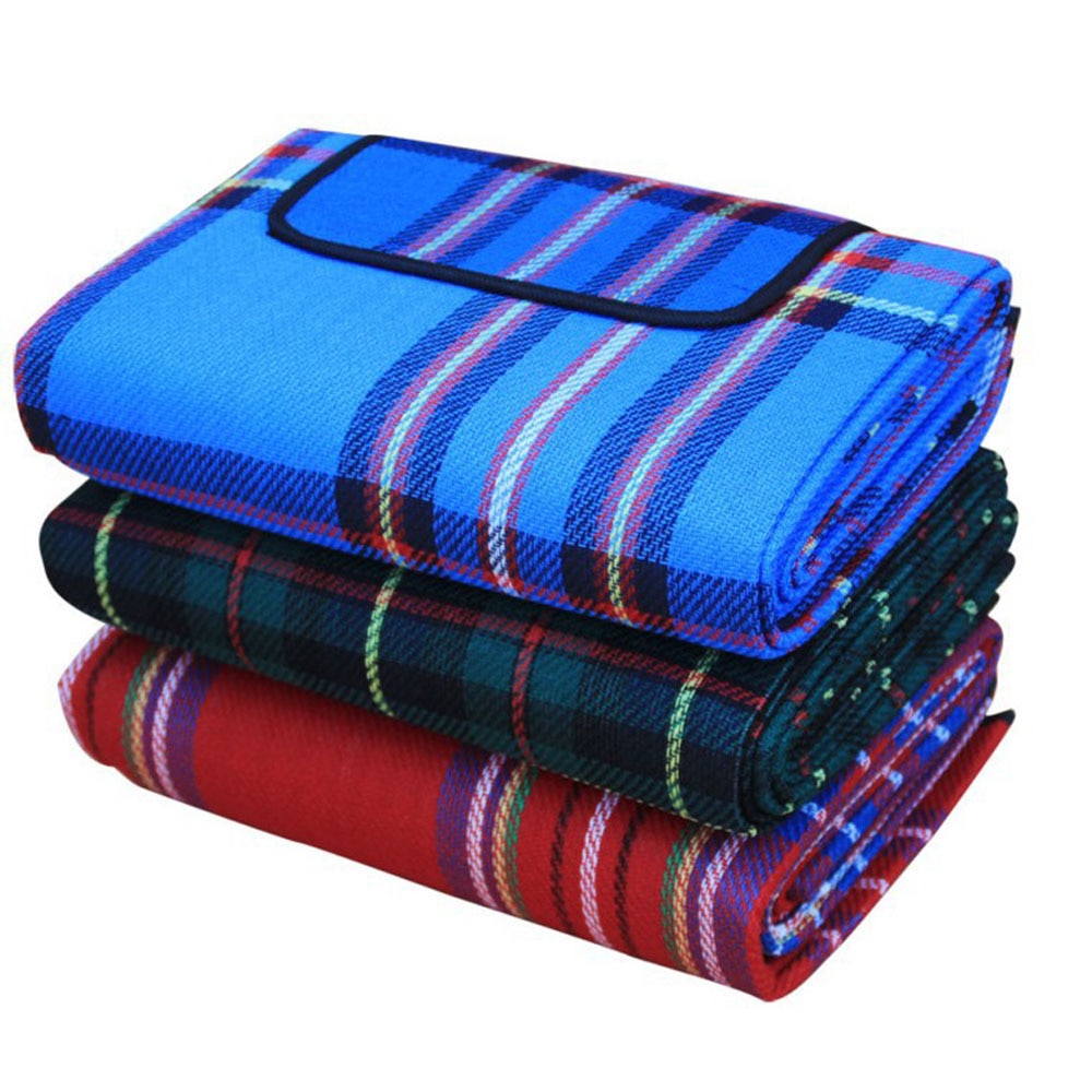 Folding Waterproof Plaid Blanket