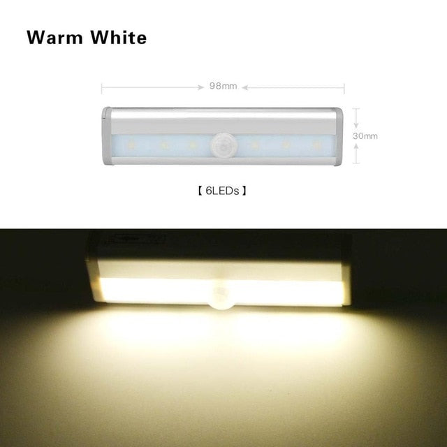 6/10 LEDs Battery Operated Wireless Motion Sensor Lights