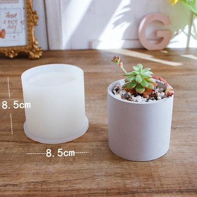 Hexagon Flowerpot Concrete Silicone