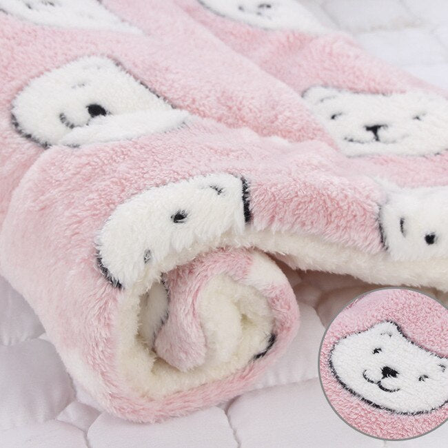 Soft Flannel Thickened Pet Soft Fleece Pad /Blanket Bed Mat