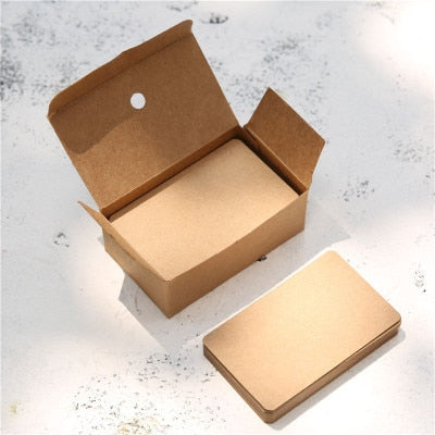 100pcs/box Blank Kraft Cards