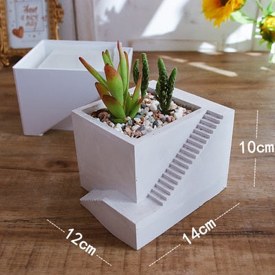 Hexagon Flowerpot Concrete Silicone