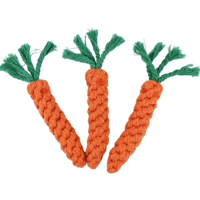 1PC 22cm-Toy Carrot Shape Rope Puppy Chew Toys