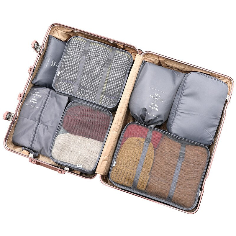 6/7/8 Piece Set Travel Storage Bags