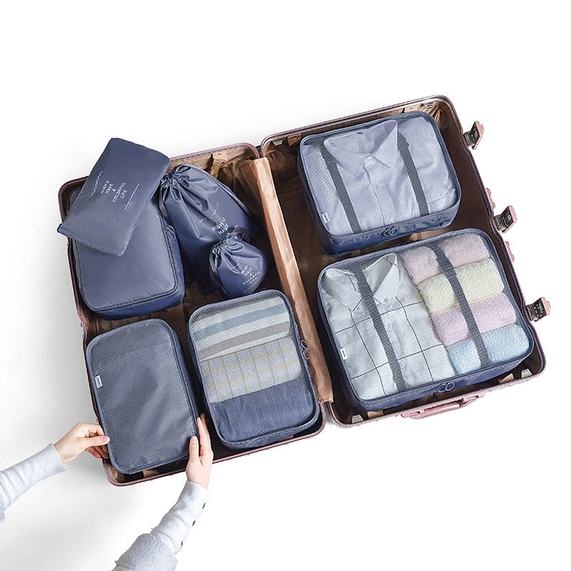 6/7/8 Piece Set Travel Storage Bags