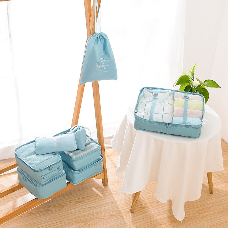 6/7/8 Piece Set Travel Storage Bags