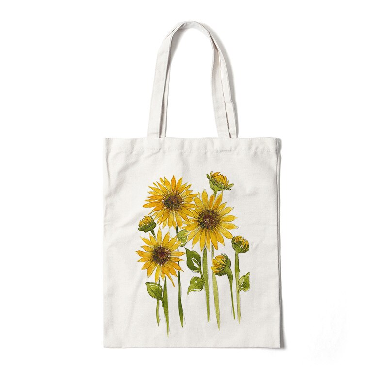 Floral Canvas Tote Bags