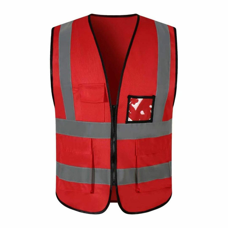 Multi-pocket Reflective Safety Vest Bright