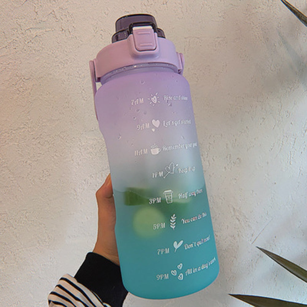 2 Liter Water Bottle with Straw