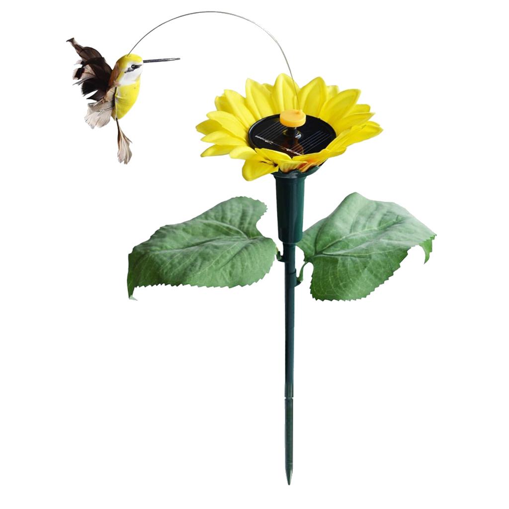 Solar Powered Garden Stakes Dancing Butterfly Birds Stakes Flying Humming Bird Yard Outdoor Home Decoration Farmland