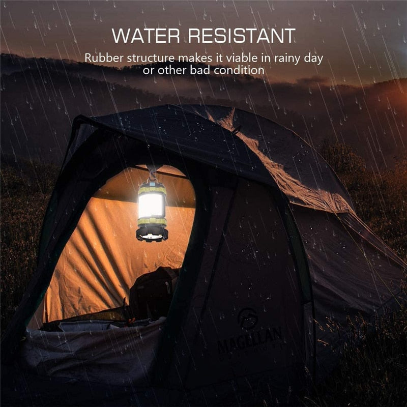 Camping Lantern Rechargeable 3000 Capacity Power Bank Camping Flashlight Waterproof Led Portable Camping Lamp Torch Flash Light