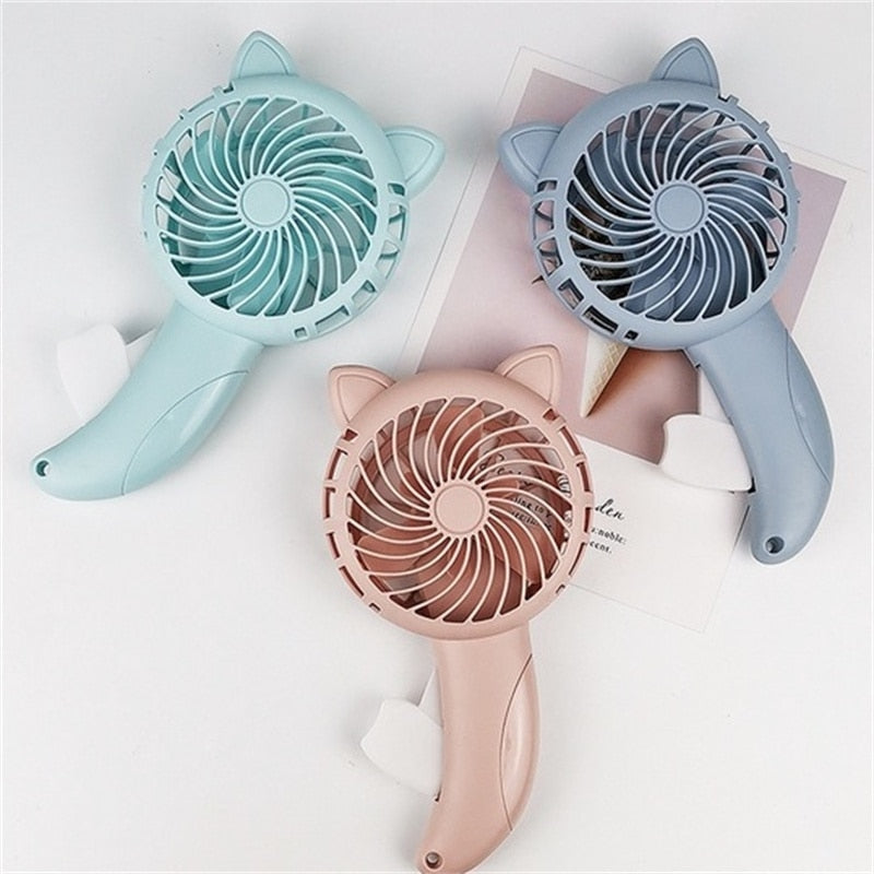 1PC Mini Hand Held Fan Hand Pressure Fan Without Battery