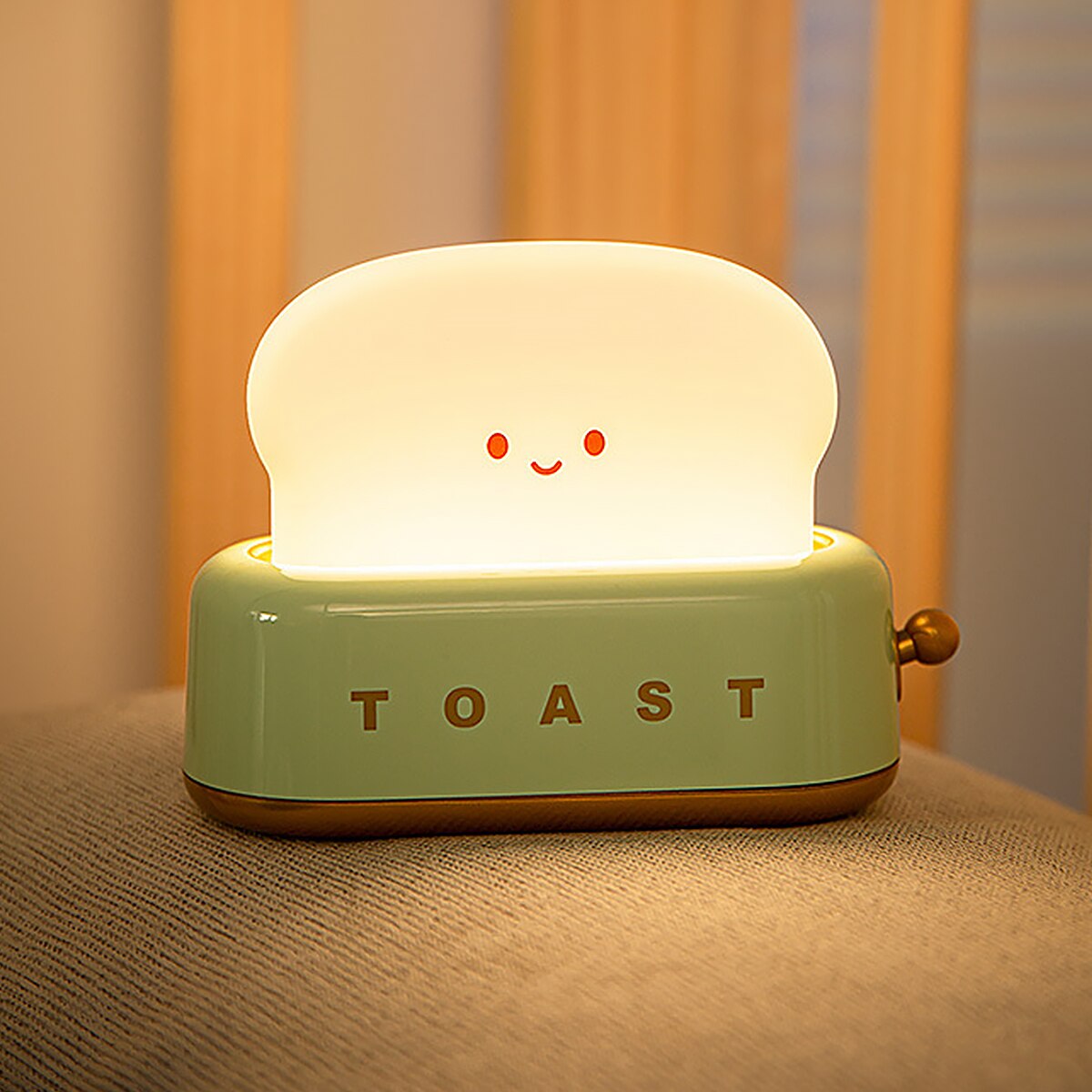 LED Bread Maker Night Light USB Charging Dimming Emotional Lights Bedroom Timing Sleeping Lamp Fun Switch Mood Light