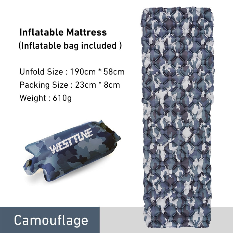 Outdoor Sleeping Pad - Camping Inflatable Mattress