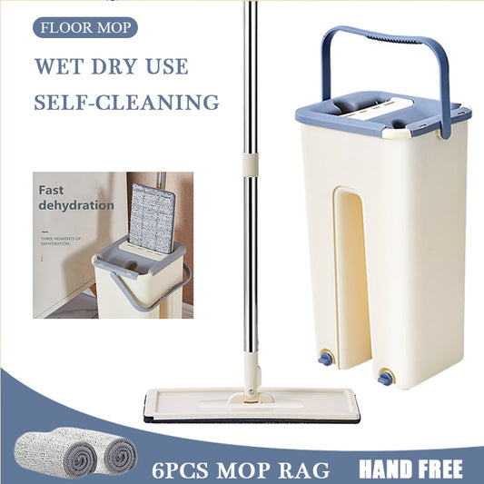 Squeeze Mop With Bucket Head 360 Rotation