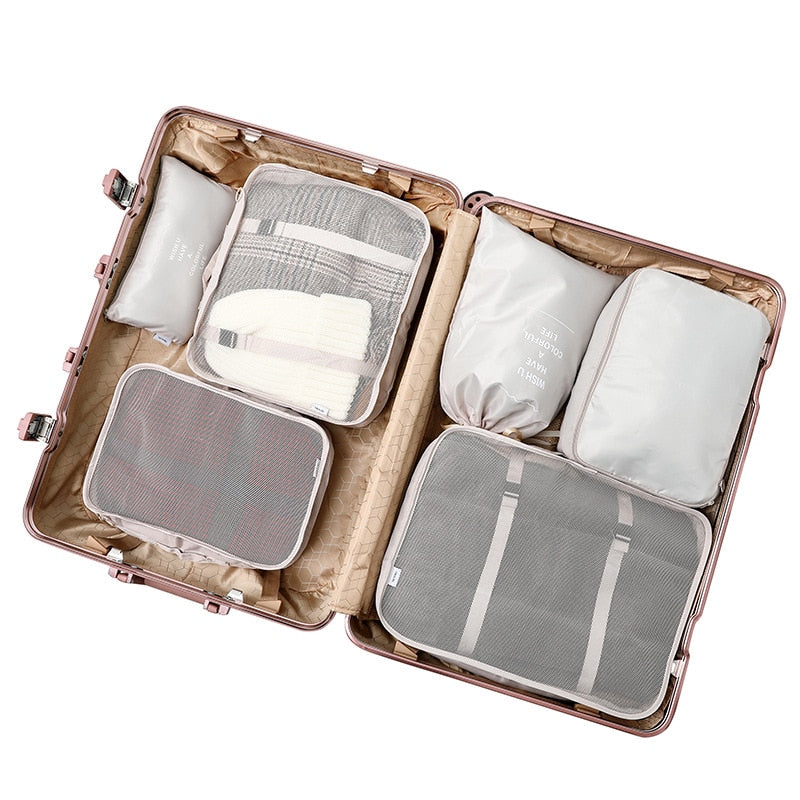 6/7/8 Piece Set Travel Storage Bags