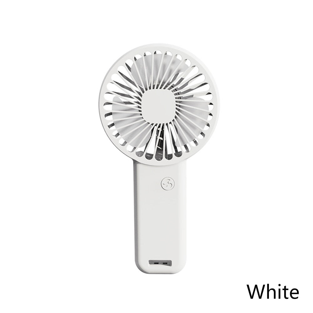 Portable USB Chargeable Mini Fan Handheld Fans with Base Summer Outdoor Portable Hand Hold Fan with Phone Holder