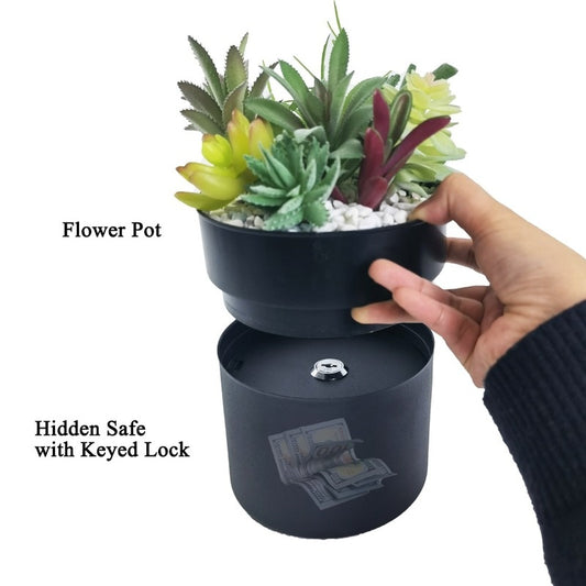 Large Flower Pot Hidden Safe Lock Box