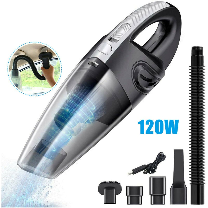 Wireless Car Vacuum Cleaner Handheld Car Vacuum Cleaner Home and Car Dual Purpose Wired Cleaner 3M Cigarette Lighter Power Cord