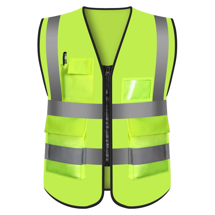 Multi-pocket Reflective Safety Vest Bright