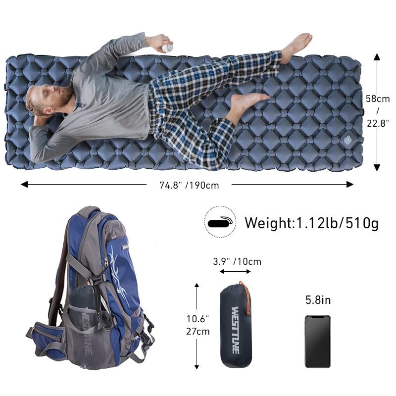 Outdoor Sleeping Pad - Camping Inflatable Mattress