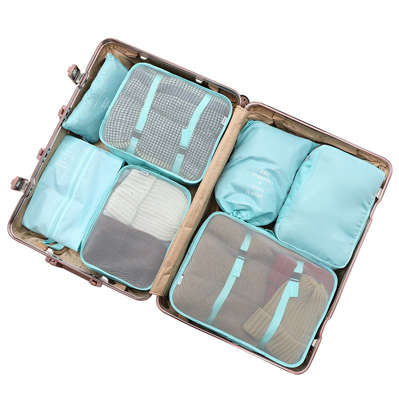 6/7/8 Piece Set Travel Storage Bags