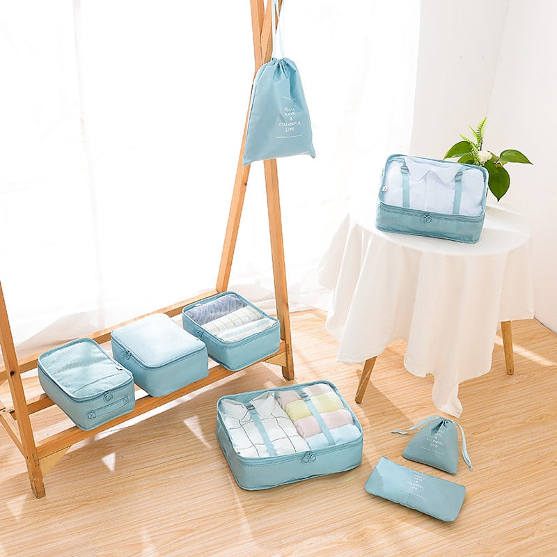 6/7/8 Piece Set Travel Storage Bags