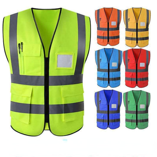 Multi-pocket Reflective Safety Vest Bright